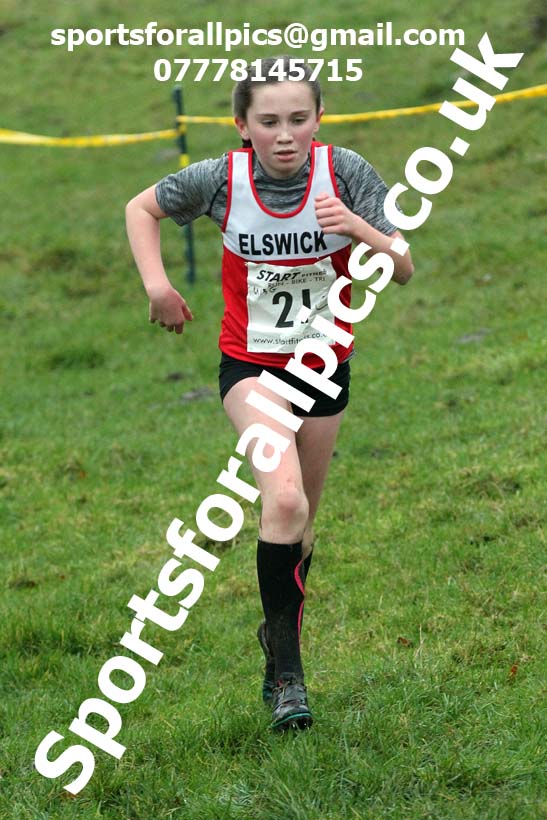 Girls under-13s, NECAA Junior Cross Country Relays, Thornley Farm, Peterlee, Saturday, December 12th. Photo: David T. Hewitson/Sports for All Pics